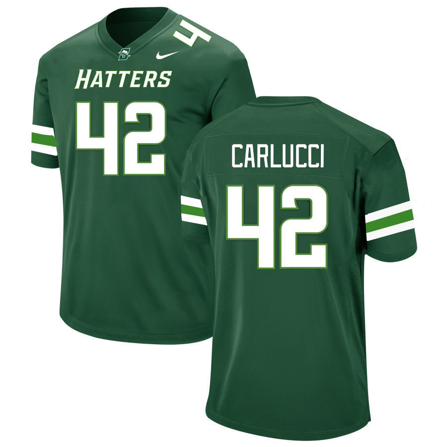 Men-Youth #42 Dominic Carlucci Stetson Hatters 2023 College Football Jerseys Stitched-Green